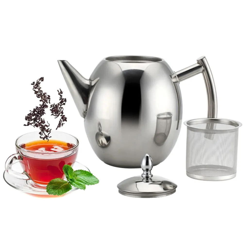 1.5L Stainless Steel Coffee Kettle Teapot Tea Cold Water Pot with Strainer Home Tools FAS6 | Дом и сад
