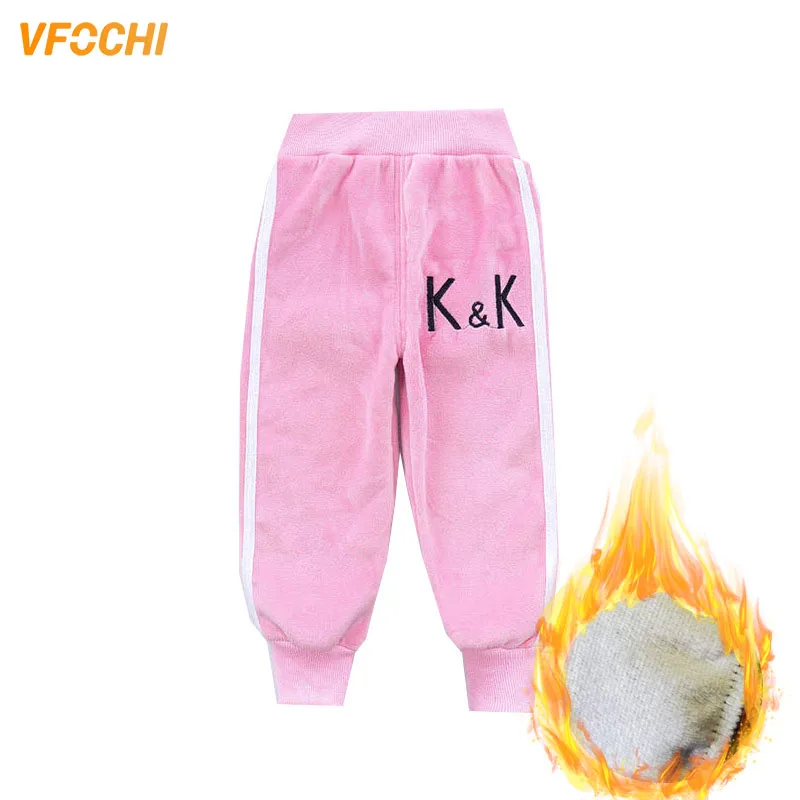 

VFOCHI Boy Girls Pencil Pants Autumn Velvet Pants Stretch Waist Kids Pants Warm Children Trousers Baby Girls Boy Sports Pants