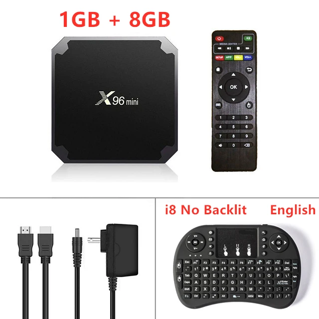 1G 8G i8 No Backlit X96 Мини ТВ коробка Android 7,1 2 Гб 16 Гб Amlogic S905W четырехъядерный X96 мини роутер Android S905W 4K 2.4GH wifi 1 ГБ 8 ГБ X 96 мини - Цвет: 1G 8G i8 No Backlit