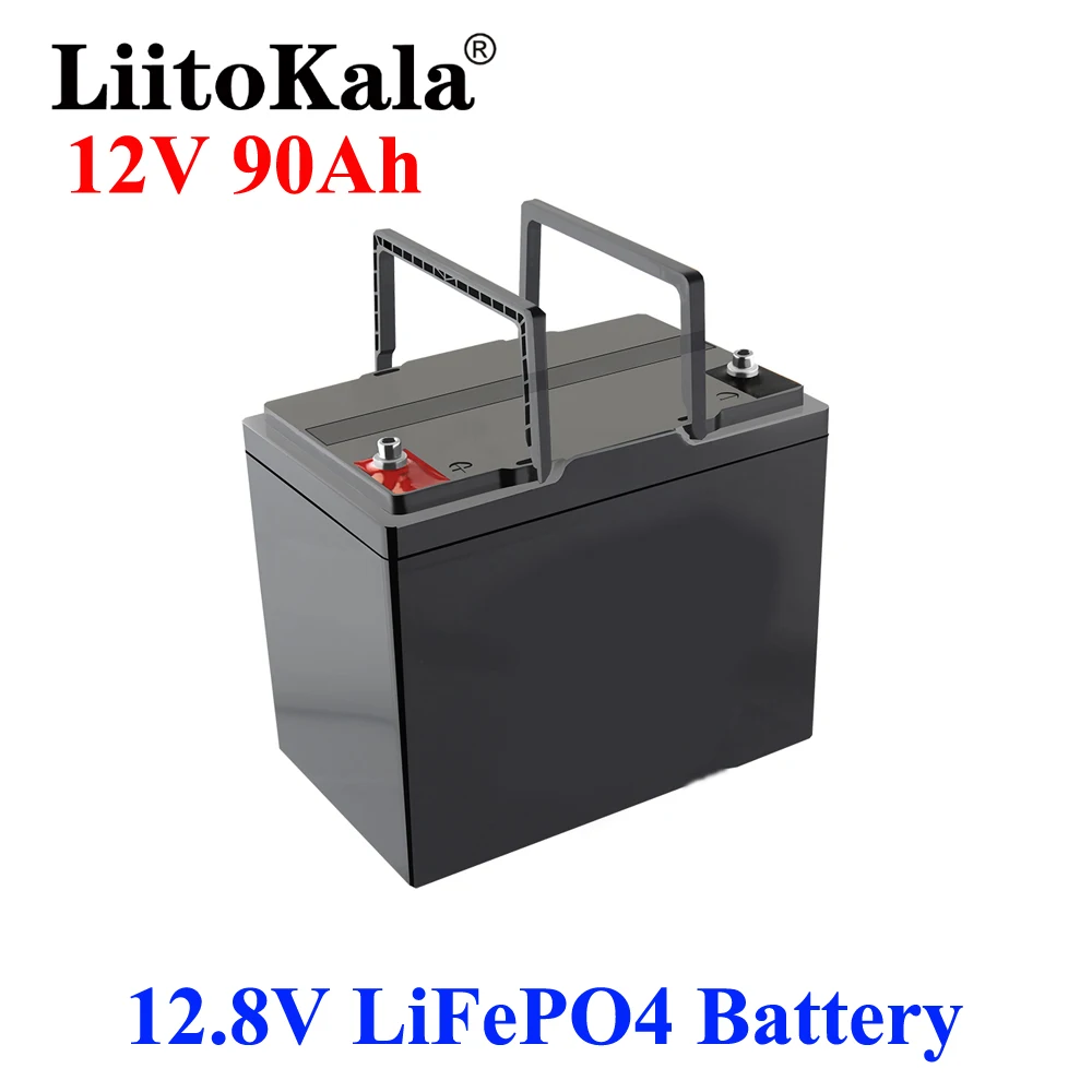 LiitoKala 12V 12 8 V 90Ah LiFePO4 призматическая ячейка Max 3C 270A разряд для фотошин с шинами