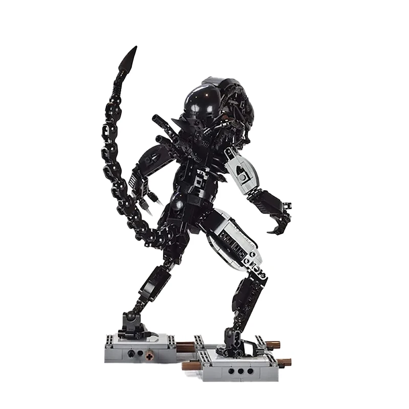 

600PCS Kid Movie Aliens Vs Predator Mech Model MOC Building Blocks Bricks Technical Aliens Space Wars Toys Children Gift