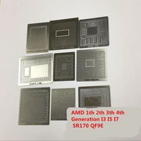9pcs laptop reballing stencil kit notebook cpu commonly used stencils set amd 1th 2th 3th 4th generation i3 i5 i7 sr170 qf9e