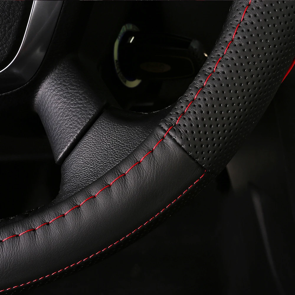 Чехол рулевого колеса автомобиля чрезвычайно мягкая кожаная оплетка на руль