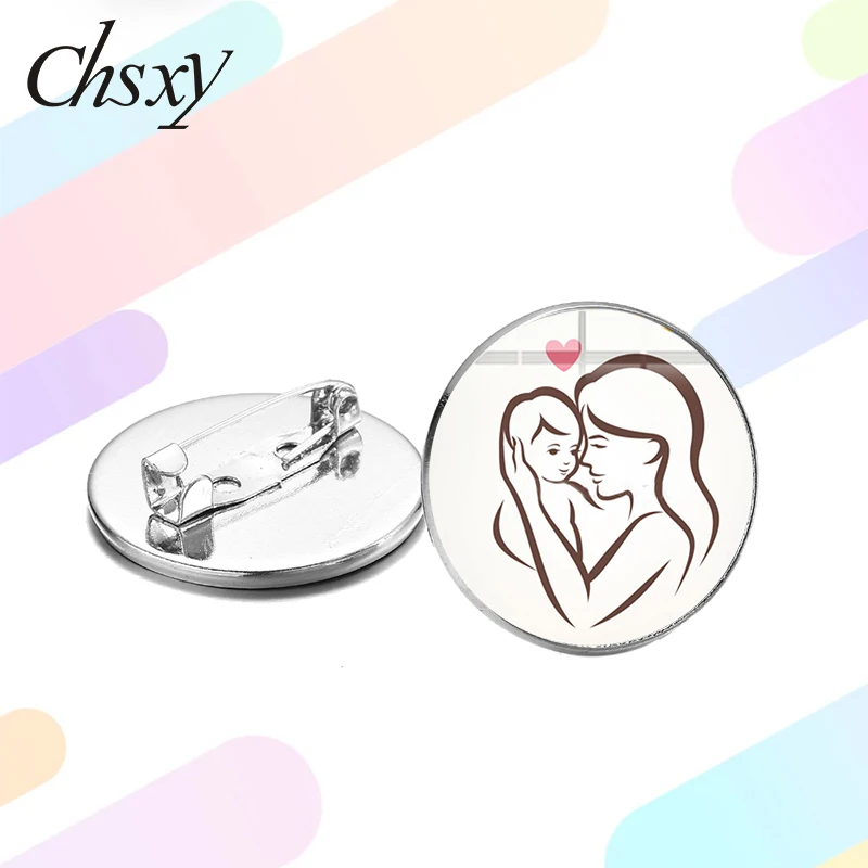CHSXY мама и ребенок простая Милая брошь с рисунком булавка ручной работы искусство