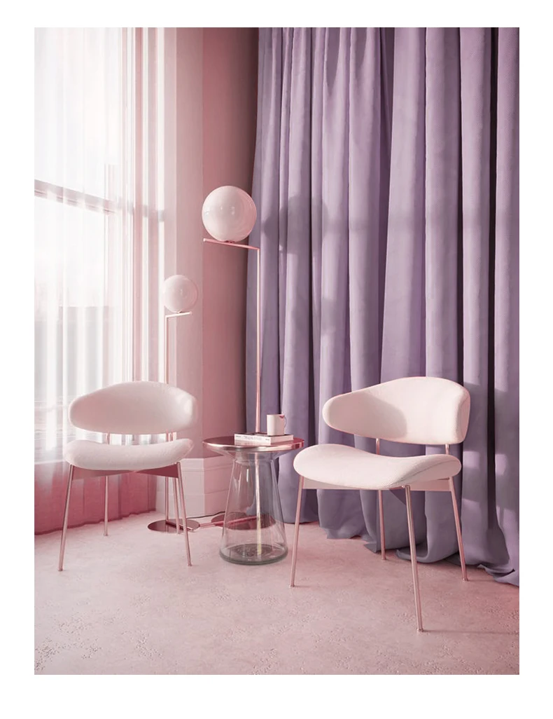 

Modern Light Luxury Noble Elegant Style Thickened Simple Pure Color Light Purple Velvet Curtains for Living Room Bedroom