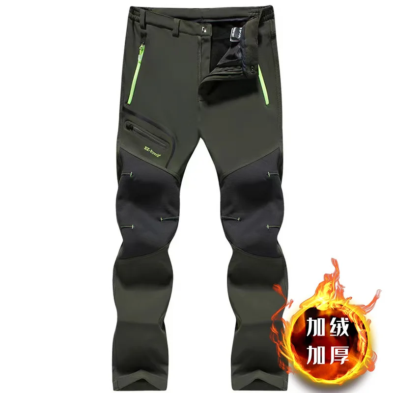 Men Winter Outdoor Pants 2022 Casual Trekking Hiking Windproof Fall Mens Trousers Warm Plus Size Camping Climb Run Male Pants