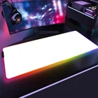 Пользовательский Коврик для мыши сделай сам, большой игровой коврик для мыши со светодиодной RGB подсветкой, Настольный коврик для ноутбука, прочный полностью белый и черный коврик для контроля скорости игрока