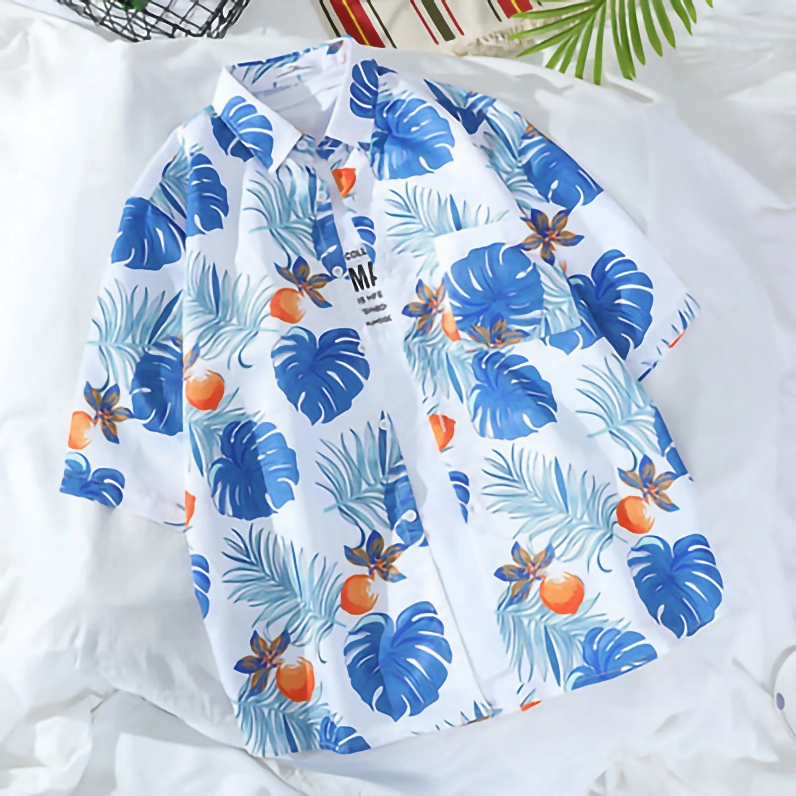 

2021 T-shirts For Men And Women Summer Hawaiian Stly Printing T-shirts Short Sleeve Tops