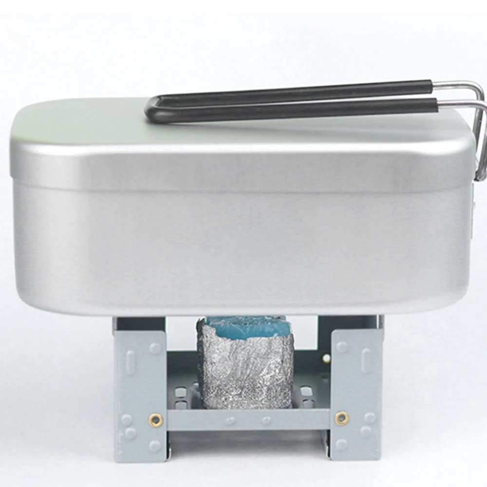 

2pcs Mini Folding Picnic Stove Lightweight Wax Stove Solid Fuel Alcohol Stove Portable Solid Oven for Camping Barbecue