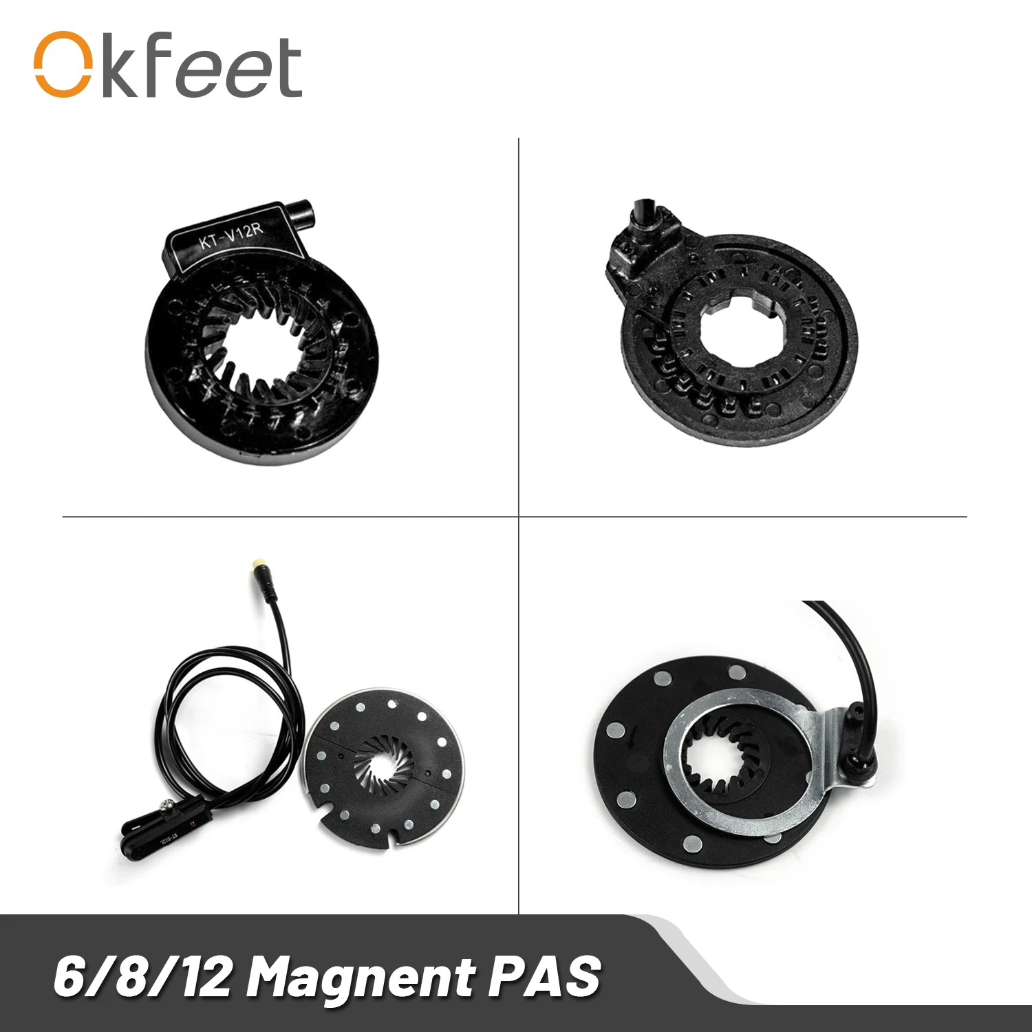 Датчик Okfeet KT V12L, пассивный датчик для электровелосипеда, CDV12L, помощник педалей для электровелосипеда комплект для переоборудования электрического велосипеда