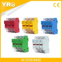ac 1pc 3p colorful fuse base 690v 63a with led light matching fuse 14x51mm r016 only fuse base rt18 63x