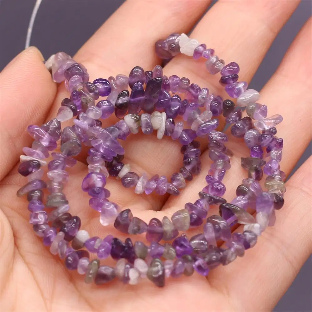 

Natural Stone Semi-precious Stones Irregular Shape Gravel Beads Making DIY Necklace Bracelet Size 3x5-4x6mm Length 40cm Gift