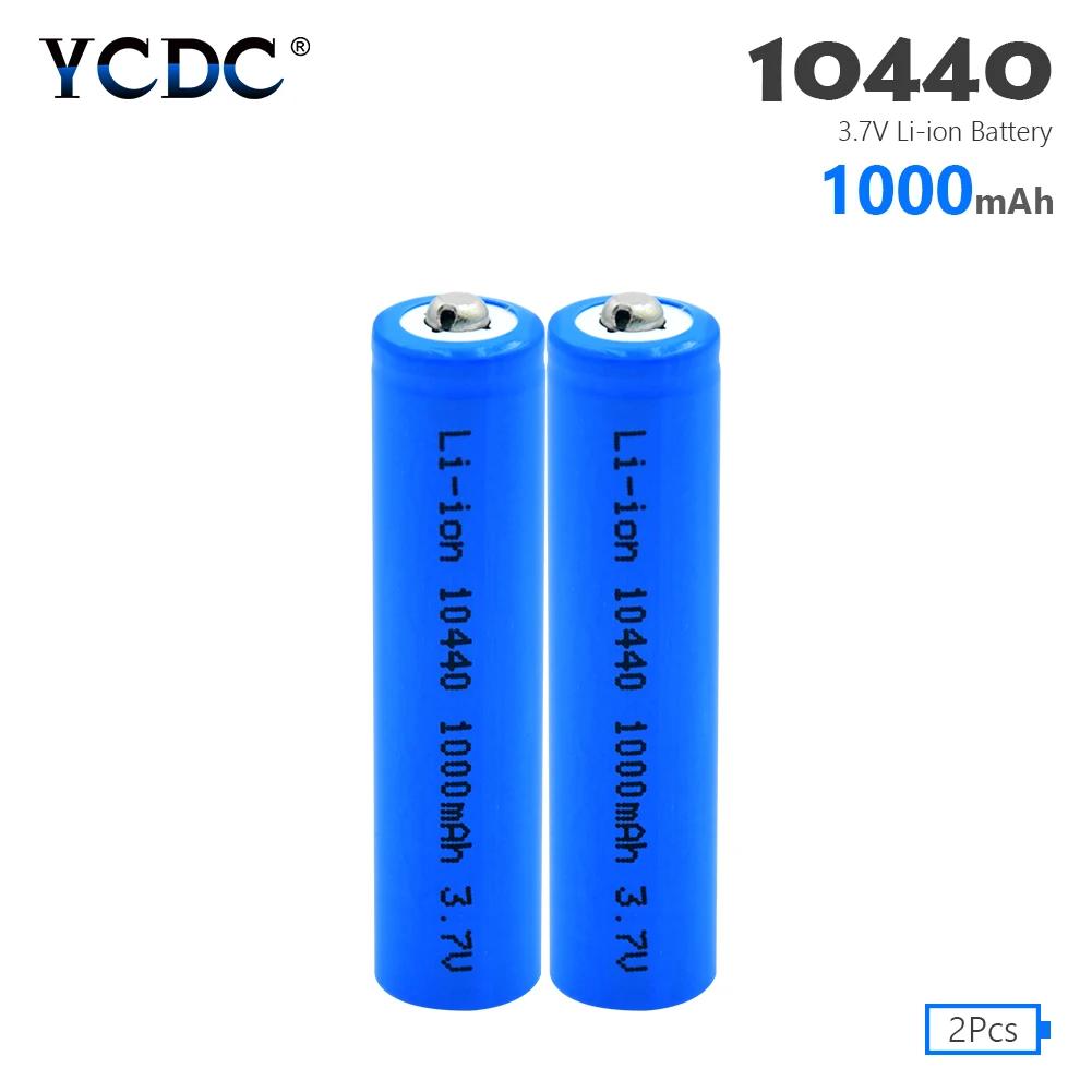 1/2/4 шт 2020 Новые 3 7 V Вольт 1000mAh 10440 литий ионные литиевые батареи сменные элементы