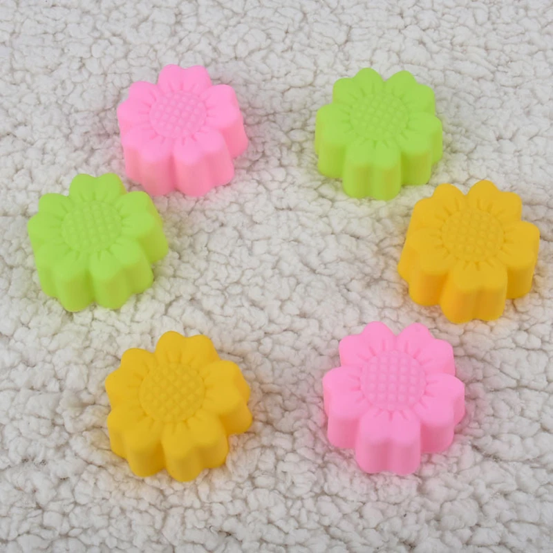 4 шт. цветок Подсолнух силиконовая форма для торта кубик льда лоток шоколада