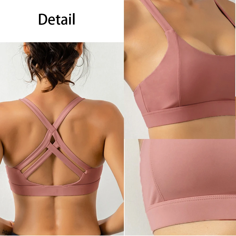 

Big Promotion Sports Bra Women's Running Yoga Vest Shock-proof Gathering Shaping Fitness Suit Bra Comfort Beauty Back Bra