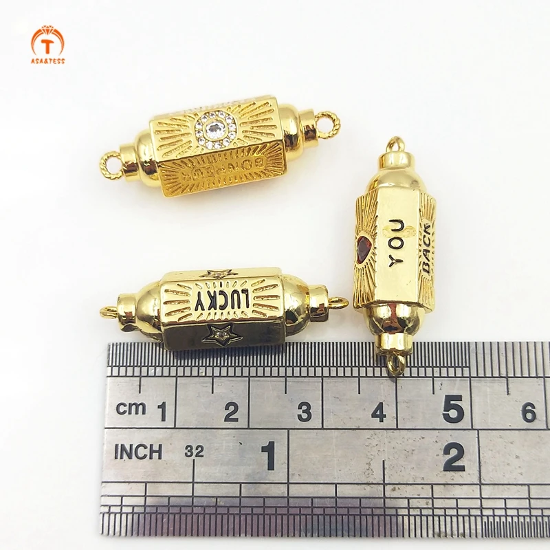 

5pcs Brass Hexagon Connector Charm Pendant Delicate Gold Lucky Bar Pendant Star Bar Pendant For Women Necklace Bracelet Making