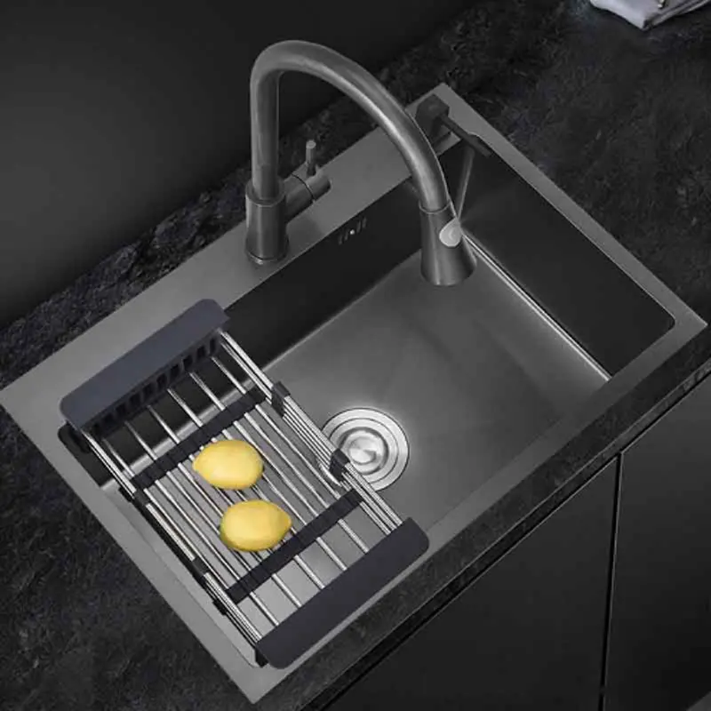 304 раковина из нержавеющей стали большая черная с одним слотом для кухни ручная