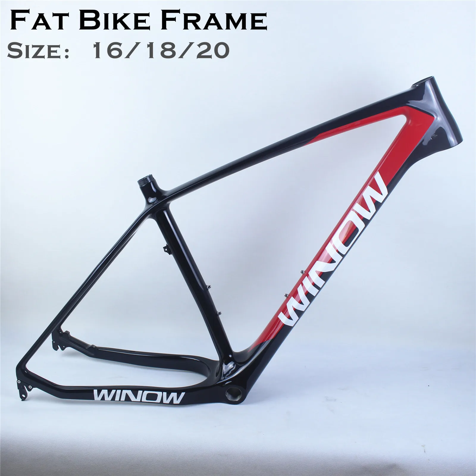 

Carbon fat bike frame BSA carbon snow bike frameset snow bike frame fatty frame 197/190 rear space for choose max tires 4.8