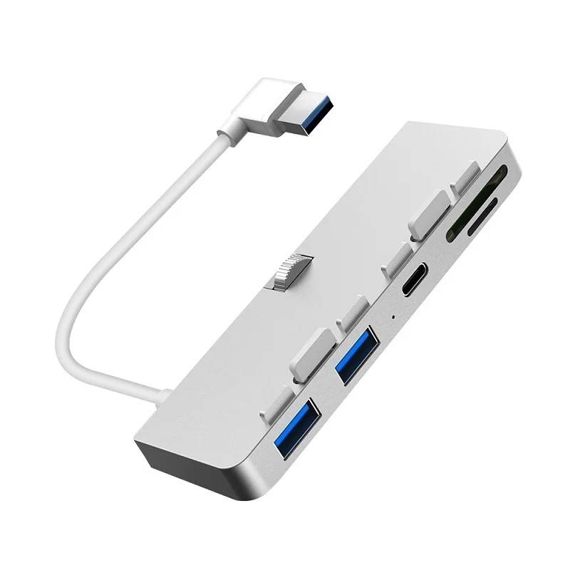 

Aluminum Alloy Usb 3.0 Hub 3 Port Adapter Splitter With SD/TF Card Reader For IMac 21.5 27 PRO Slim Unibody Computer