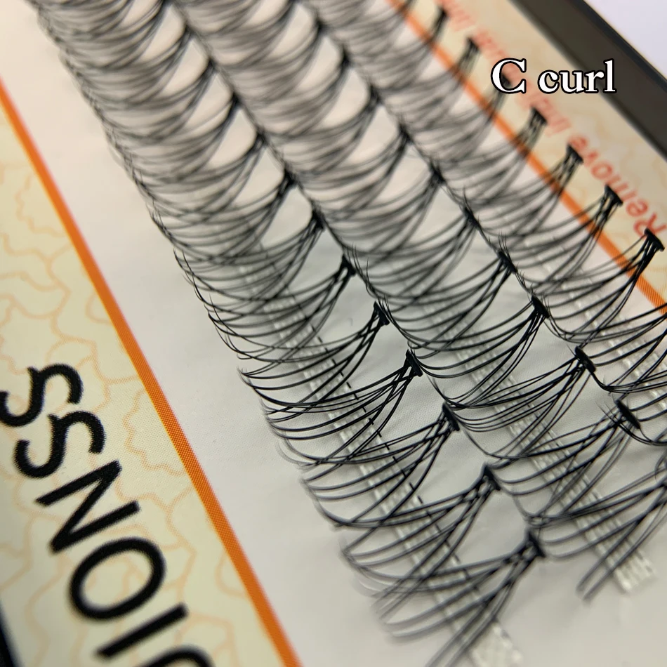 Ресницы Накладные IGUIONSS 10D натуральные длинные черные искусственные пучки с