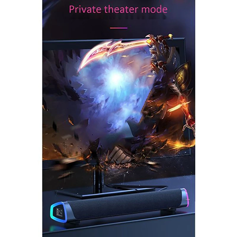 3D Surround Soundbar Speaker Wired Computer Speakers Stereo Subwoofer Sound Bar for Laptop PC Theater TV | Электроника