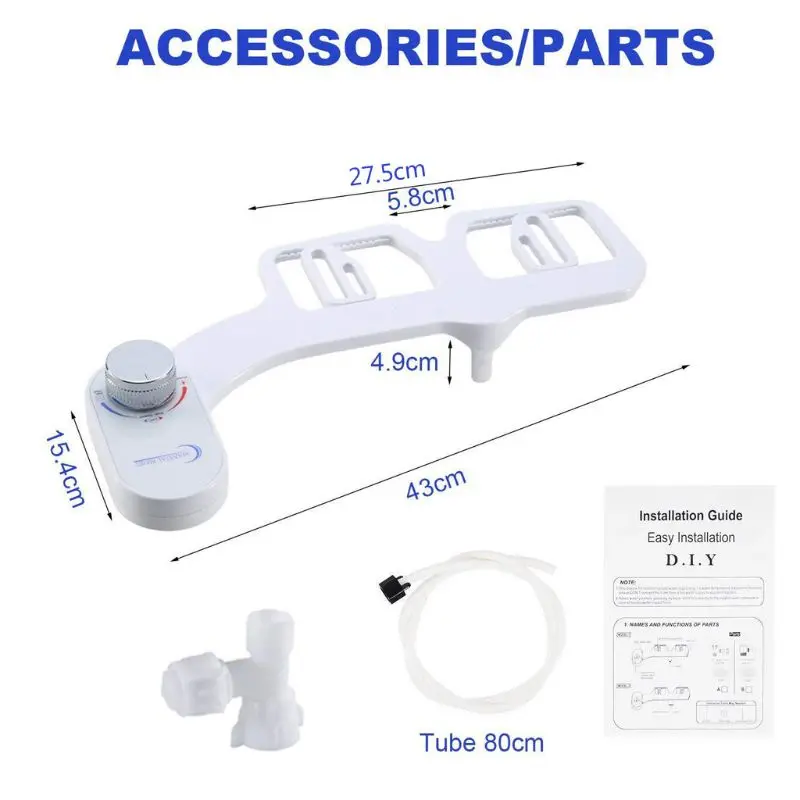 

Toilet Bidet Seat spray/cleaner Hygiene Water Wash Clean Seat Attachment Safe K0AB