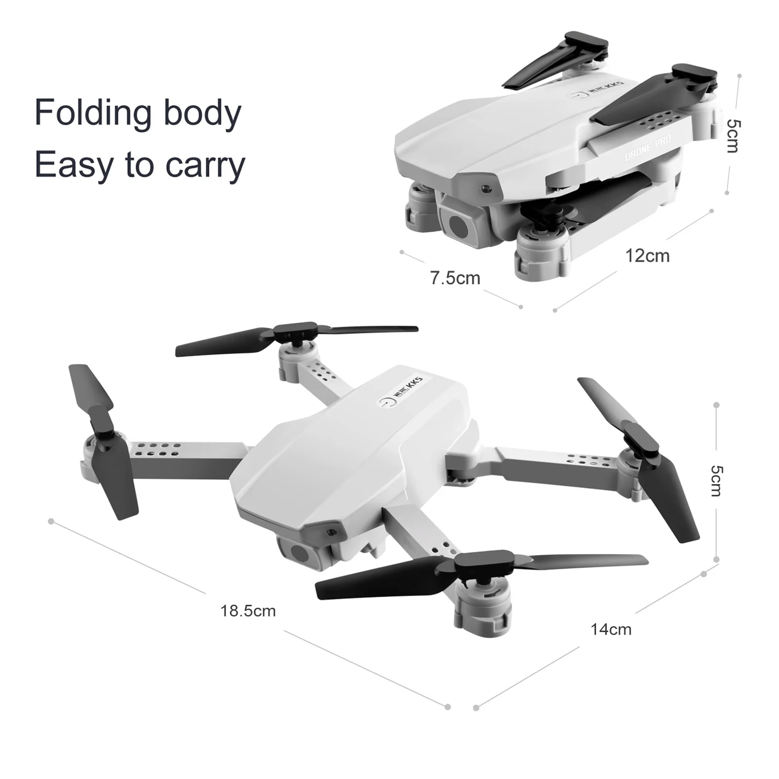 Радиоуправляемый Дрон KK5 1080P 4K HD Двойная камера Wi Fi Fpv автоматический возврат