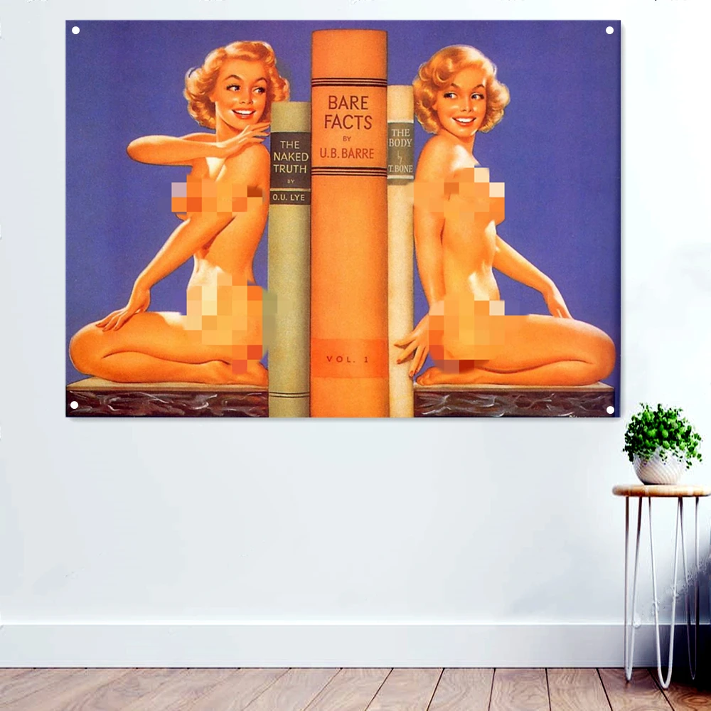 

Vintege World War II Sexy Art Poster New Pin Up Girl Banner Flag High Quality Home Room Bar Art Print Wall Stickers Tapestry F6