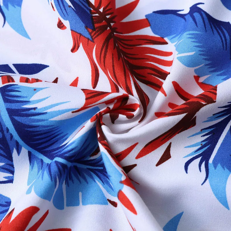 Гавайская рубашка мужская с принтом Повседневная блуза коротким рукавом