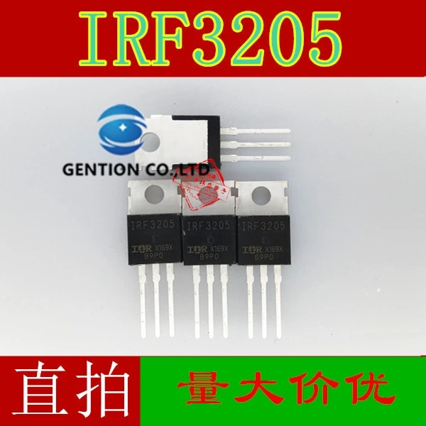 

10 шт IRF3205PBF полевая трубка с эффектом, используемая в инверторе и других 55 в 110A 200 Вт IRF3205 в наличии 100% Новинка и оригинал