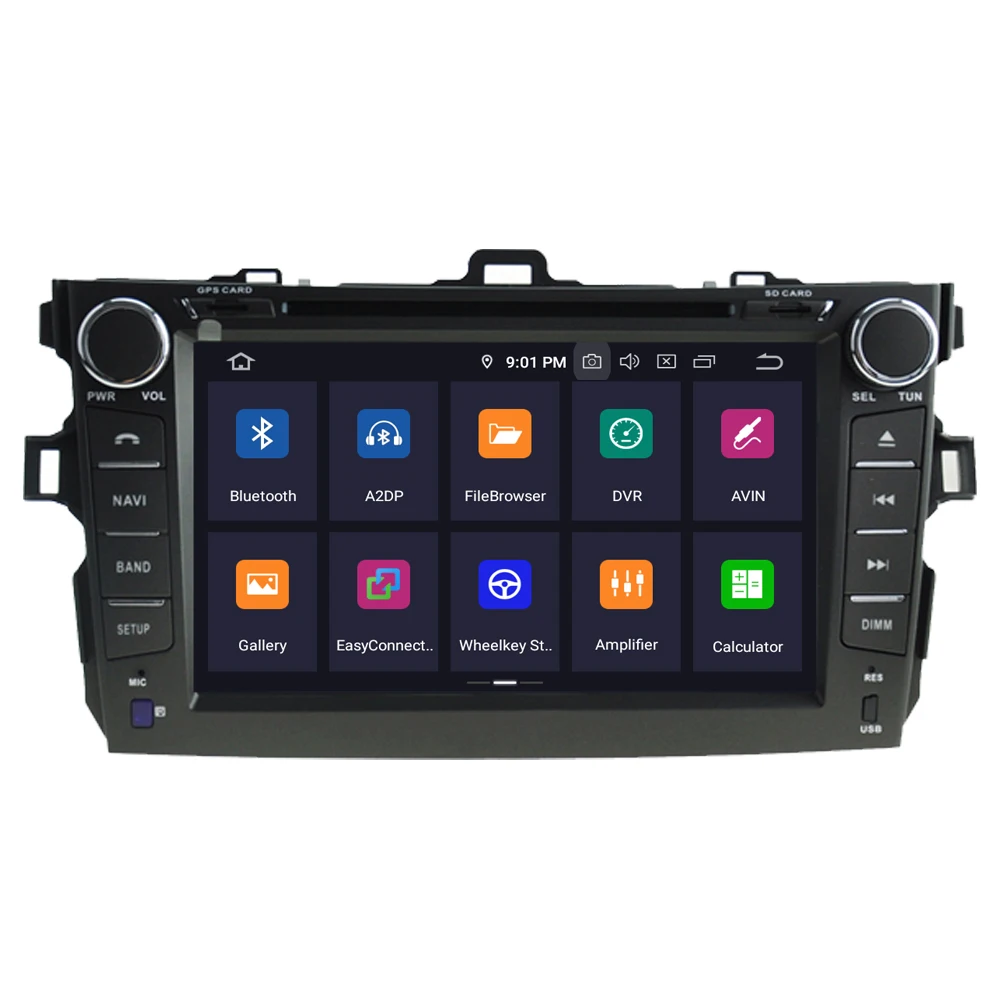 Автомобильный мультимедийный плеер RoverOne для Toyota Corolla 2007 2012 Altis Android 10 DVD GPS
