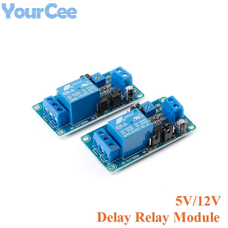 DC 5V 12V реле задержки времени модуль включения триггера питания таймер задержка