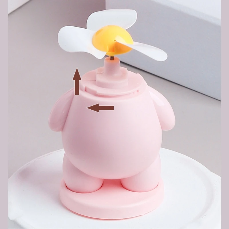 

USB Rechargble Student Dormitory Desktop Cooling Air Conditioner Handheld Cartoon Piggy Pocket Mini Fan