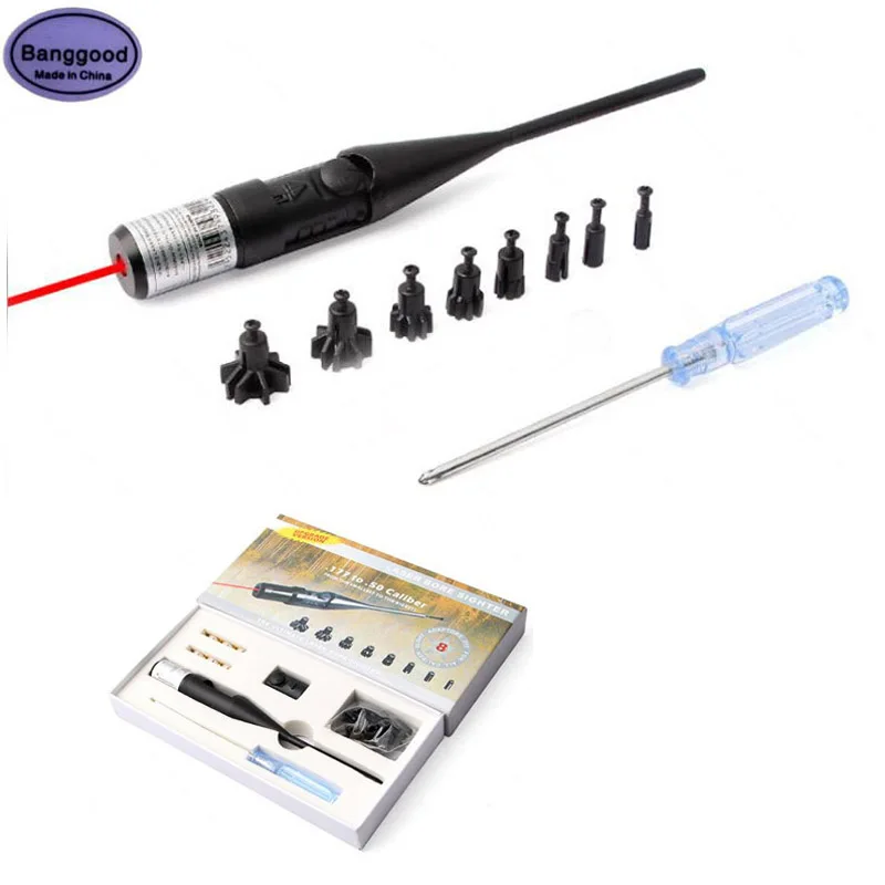 

8308 Adjustable Red Dot Laser Boresighter Bore Sighter Collimator Laser Sight For Hunting .177 to .50 Caliber Rifies with Box