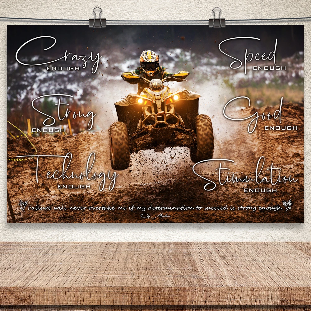 

Canvas Print Racing Motivational Quotes Poster Decorative Picture Modern Wall Art Paintings Home Decor No Frame