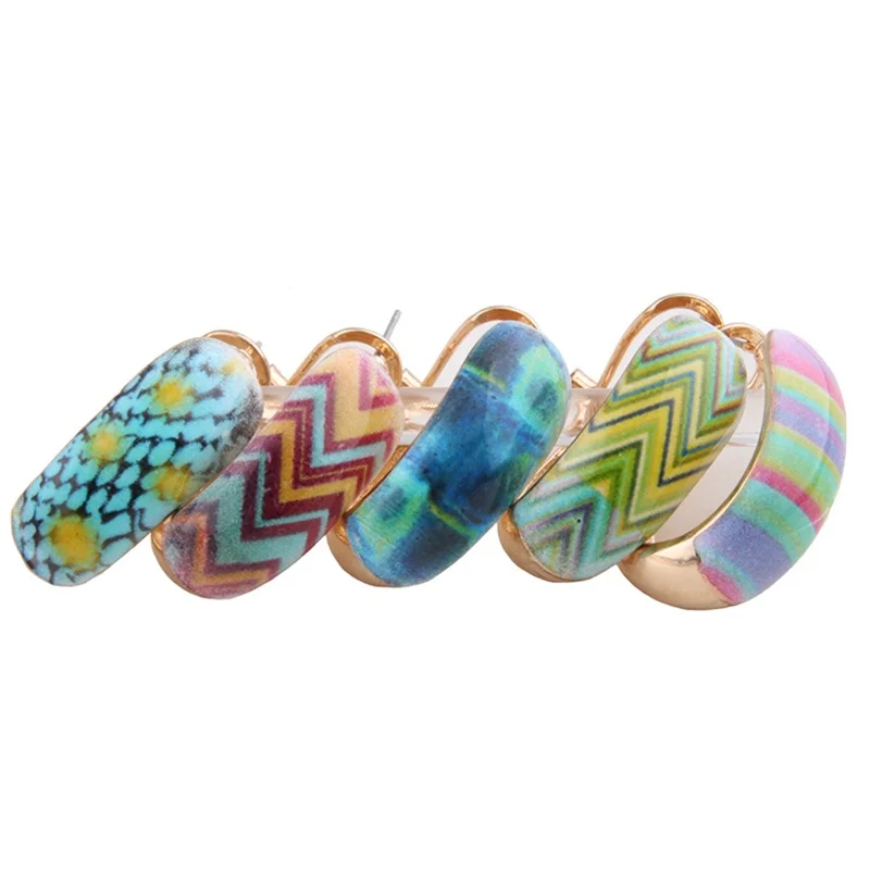 

TRENDY Drop Ethnic Earring Flash Printed Metal for Woman Ear Ring Large Long Brinco Printing Accessories Oorbellen Earrings