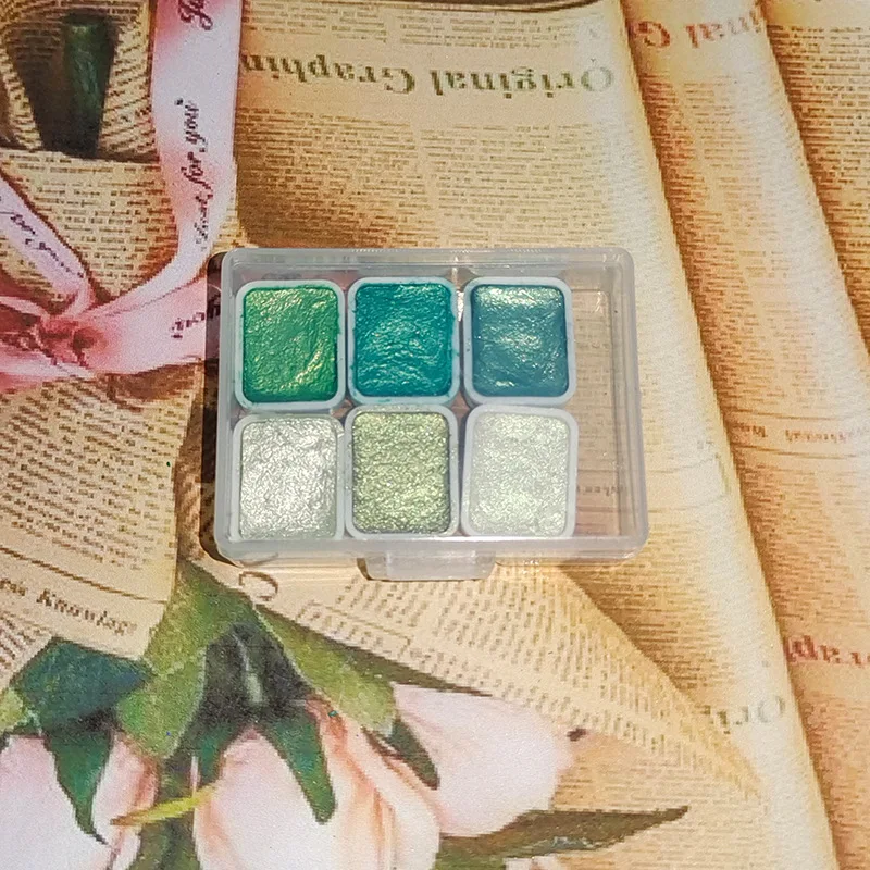 Handmade Golden Solid Watercolor Set Acuarelas Palette Painting Nail Art Supplies | Water Color