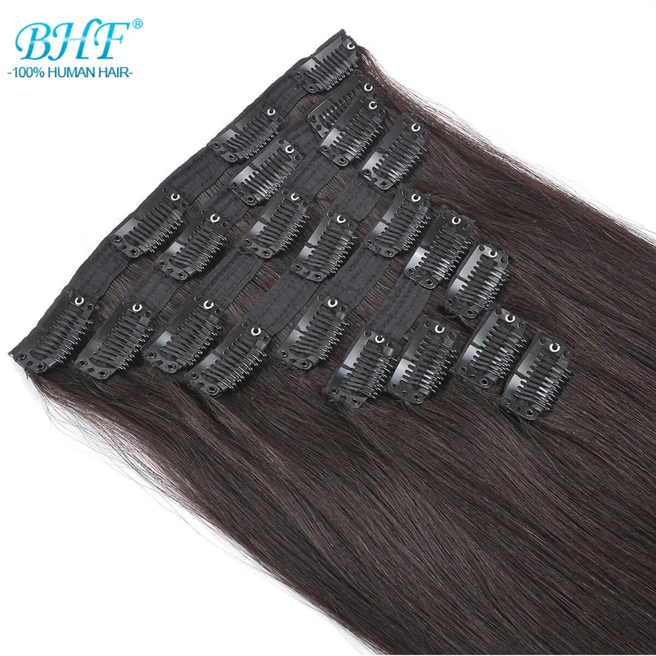 BHF Full Head Clip in Human Hair Extensions 160g to 280g Natural Human Hair Remy Hair Clip Ins