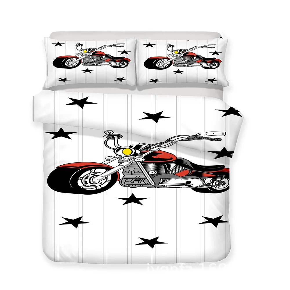 

Мотоциклетное одеяло, наволочка, спортивные гоночные движения, тема Youth Cool, для мальчиков-подростков, декоративный Комплект постельного бел...