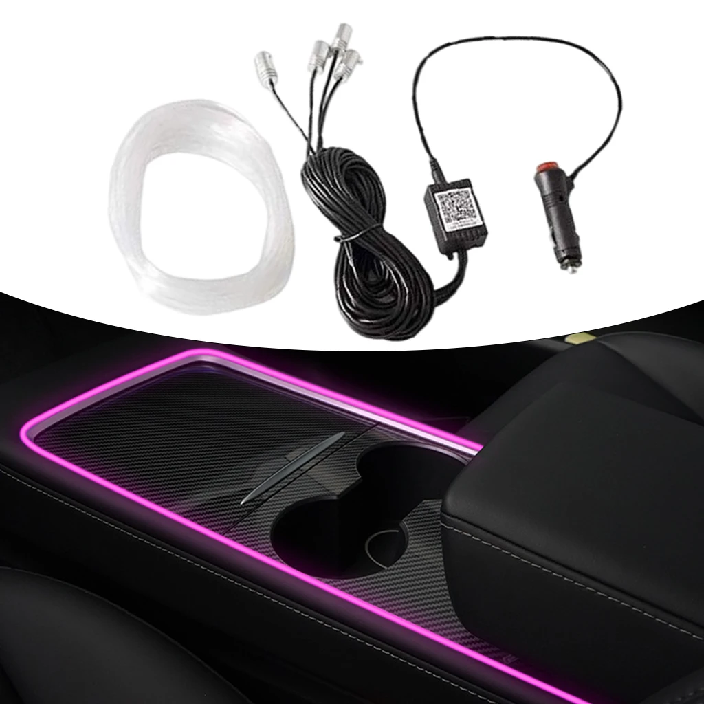 

Neon Lights Car LED Footwell Neon Light Tubes Fit for Tesla Model Car Decor