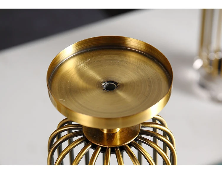 Аксессуары для украшения дома металлические золотые в форме клетки птицы статуя