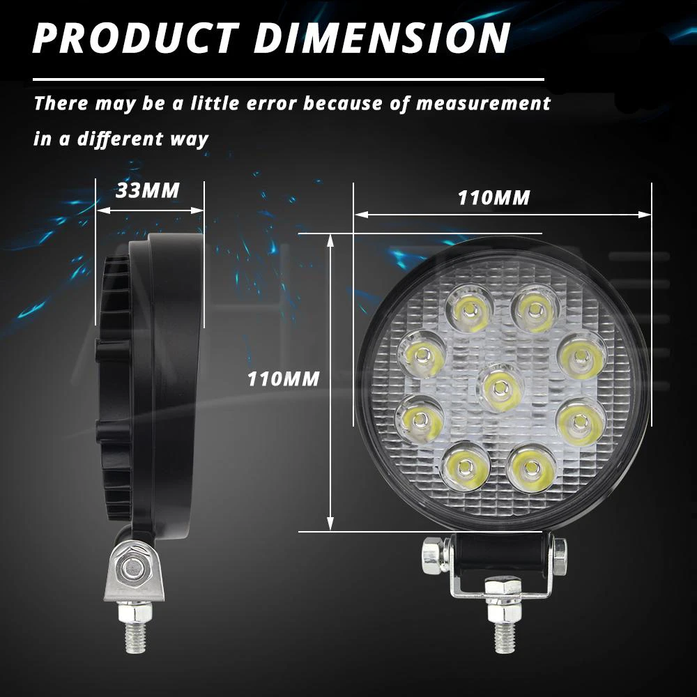 4 дюйма 9LED квадратные рабочий светильник внедорожных фара для транспортного