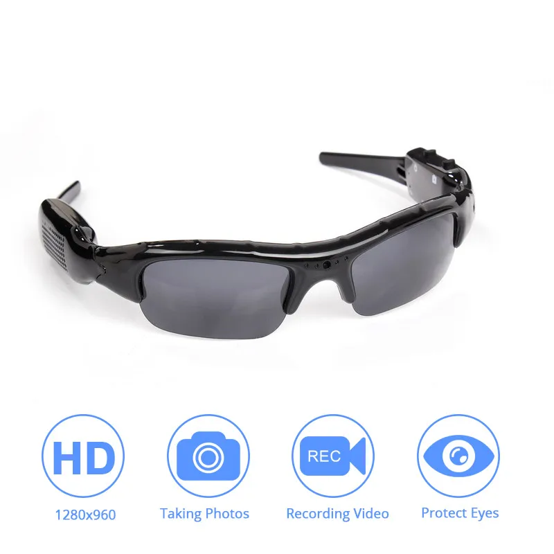 

HD 1280x960 Mini Camera Sport Video Sunglasses Recorder Action Camera DVR VCR Eyewear Sun Glasses Support Hidden TF Card