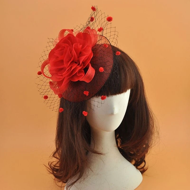 Женская сетчатая шляпа с вуалью для детей и девочек элегантная лента большой