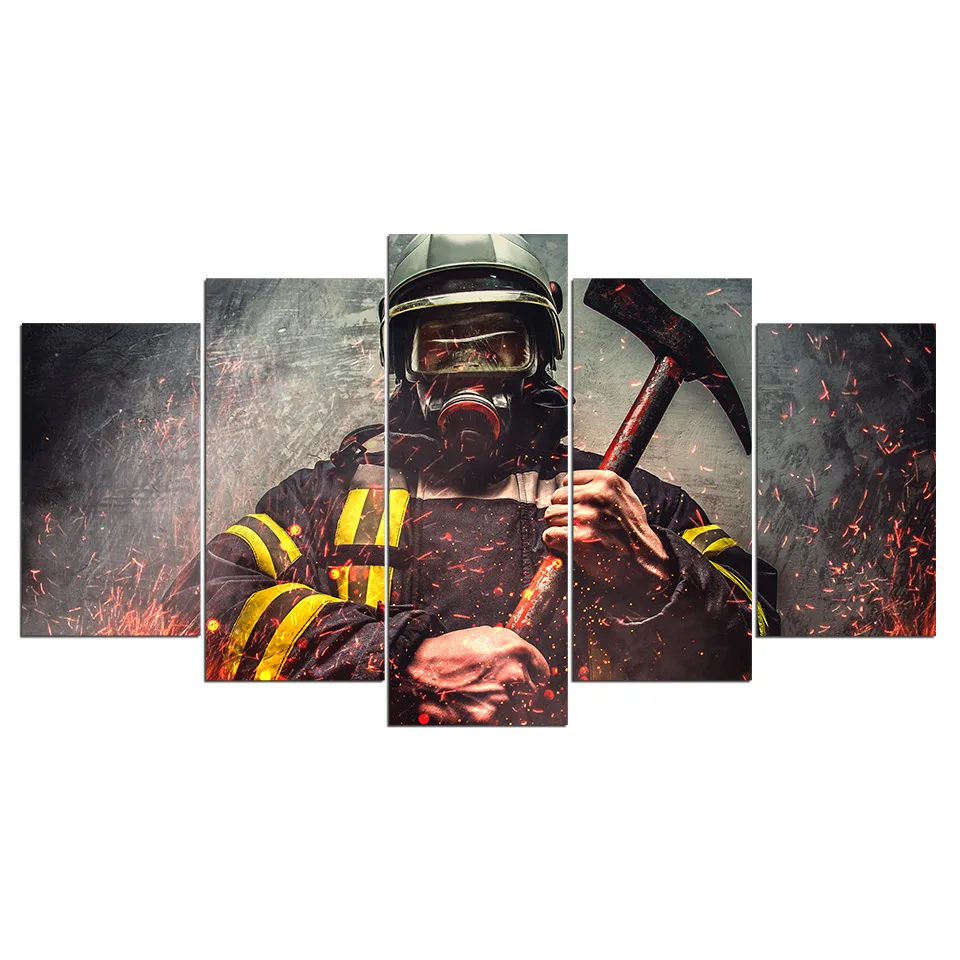 이wana na płótnie bez ramki 5 sztuk straż pożarna dekoracyjna ściana plakaty artystyczne Home Decor akcesoria do zdjęć obrazy dekoracji