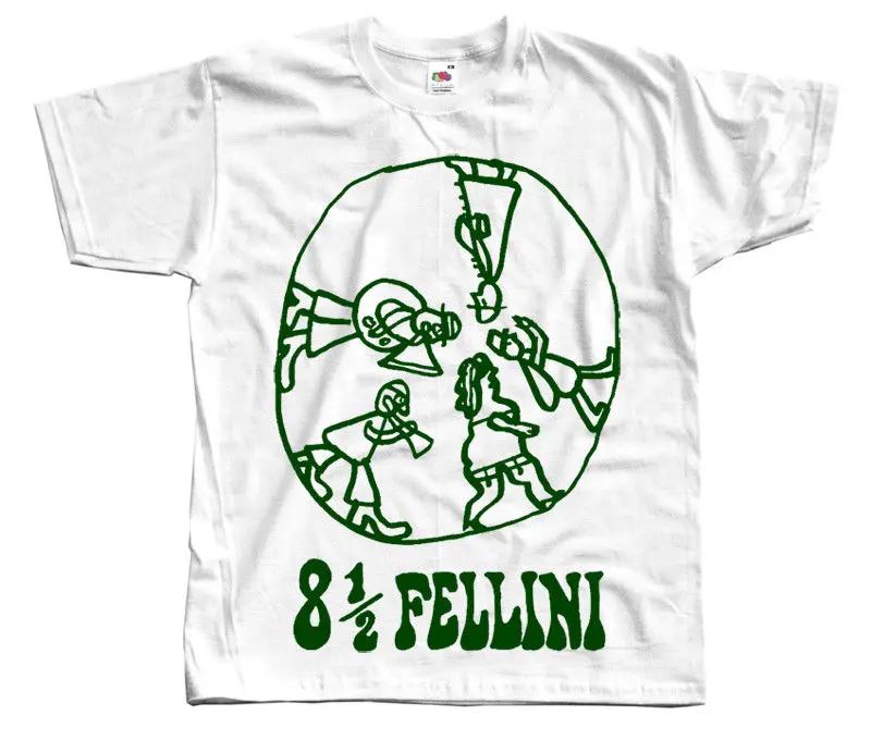 

8 1/2 V4 F Fellini Movie Poster 1963 T Shirt Yellow All Sizes S To 4Xl