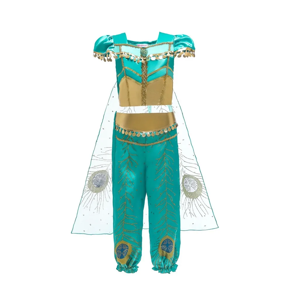 

Fancy Halloween Jasmine Costume Birthday Outfits for Girls for 3 To 12 Years Kids Party Dress Child Carnival Costumes