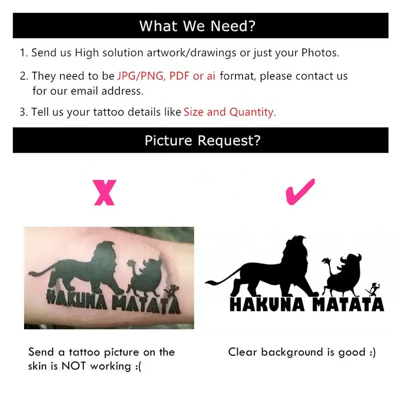 Персонализированные OEM временные фальшивые татуировки по индивидуальному