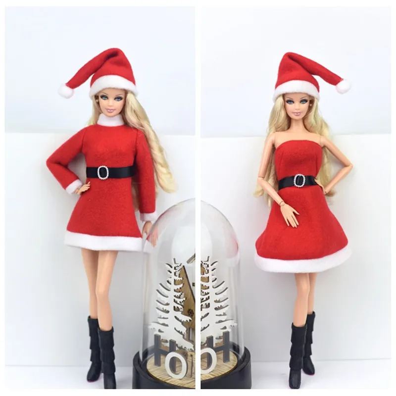 

Fashion Christmas Outfit Set for Barbie 11 Inches BJD FR SD Doll Clothes Dollhouse Roll Play Accessories