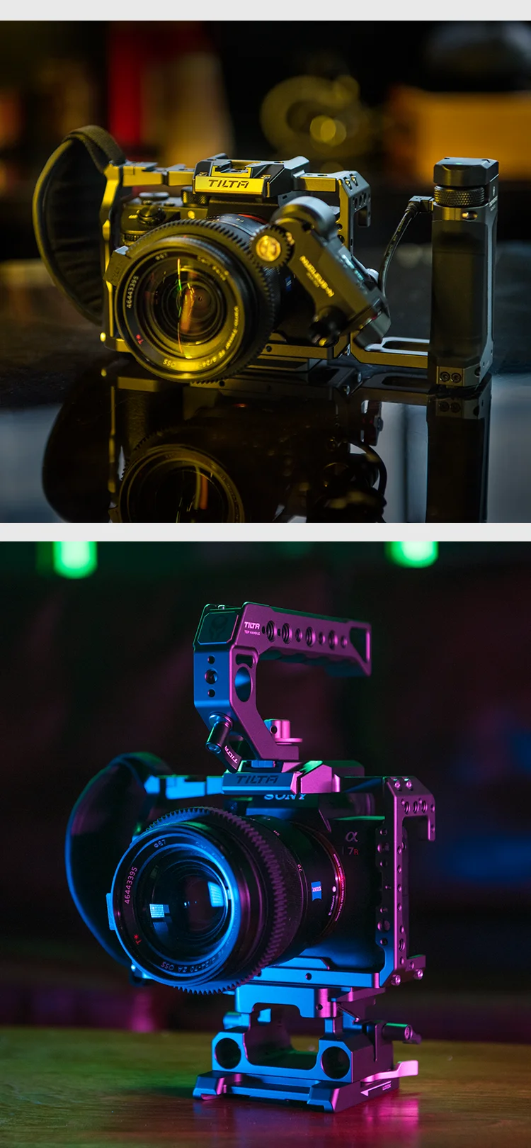 Tilta A7 A9 комплект для установки в полную клетку TA-T17-A-G ручка для sony A7II A7III A7S A7S II A7R II A7R IV A9 Rig Cage